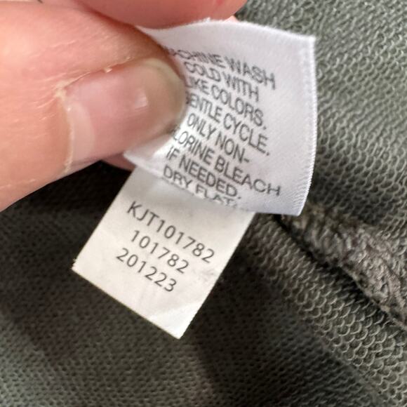 J.Jill Cardigan Women Small Petite Olive Green Open‎ Front Longline Tencel Blend - Picture 6 of 10